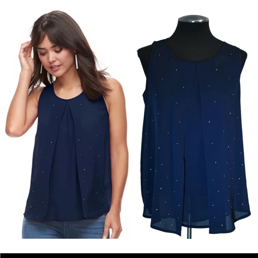 Juicy Couture Embellished Cutaway Woven Tank